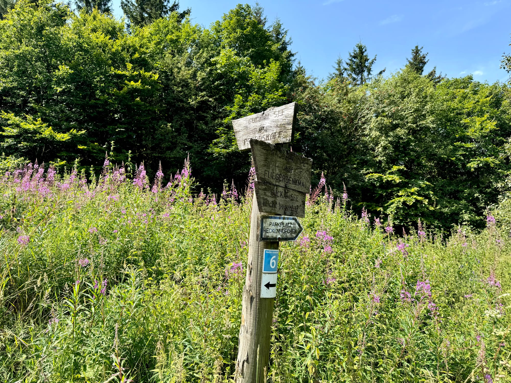 Wegweiser nahe des Pferdskopfes